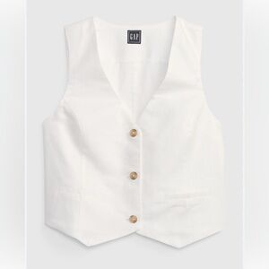 GAP Linen Button-Up Vest